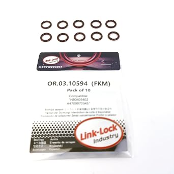 10PCS OR.03.10594 FKM Viton Sealing O-Ring Kit of Oil Filter Cover N90405402 A4709970345 for Audi for VW for Mercedes-Benz