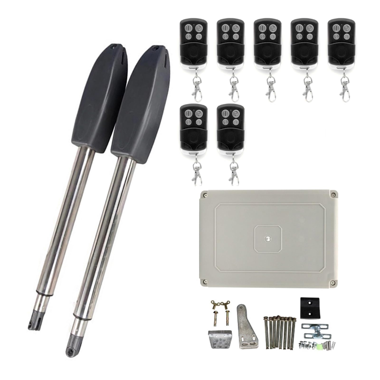 400KG Automatic Electric Swing Gate Opener Kit Pull Arm Drive Swing Door Operator Motor Actuator Multi Remote Control Optional Residential, Commercial(7 Remote)