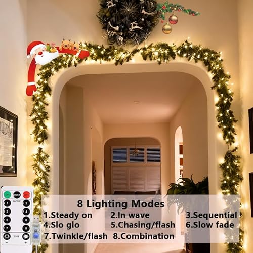 USB Fairy Lights Plug in, 33 Feet 100 LED Twinkle String Lights with Remote and Timer, Waterproof 8 Modes for Bedroom Indoor Wreath DIY Party Wedding Christmas Holiday Decoration(2 Pack Warm White) — view 4