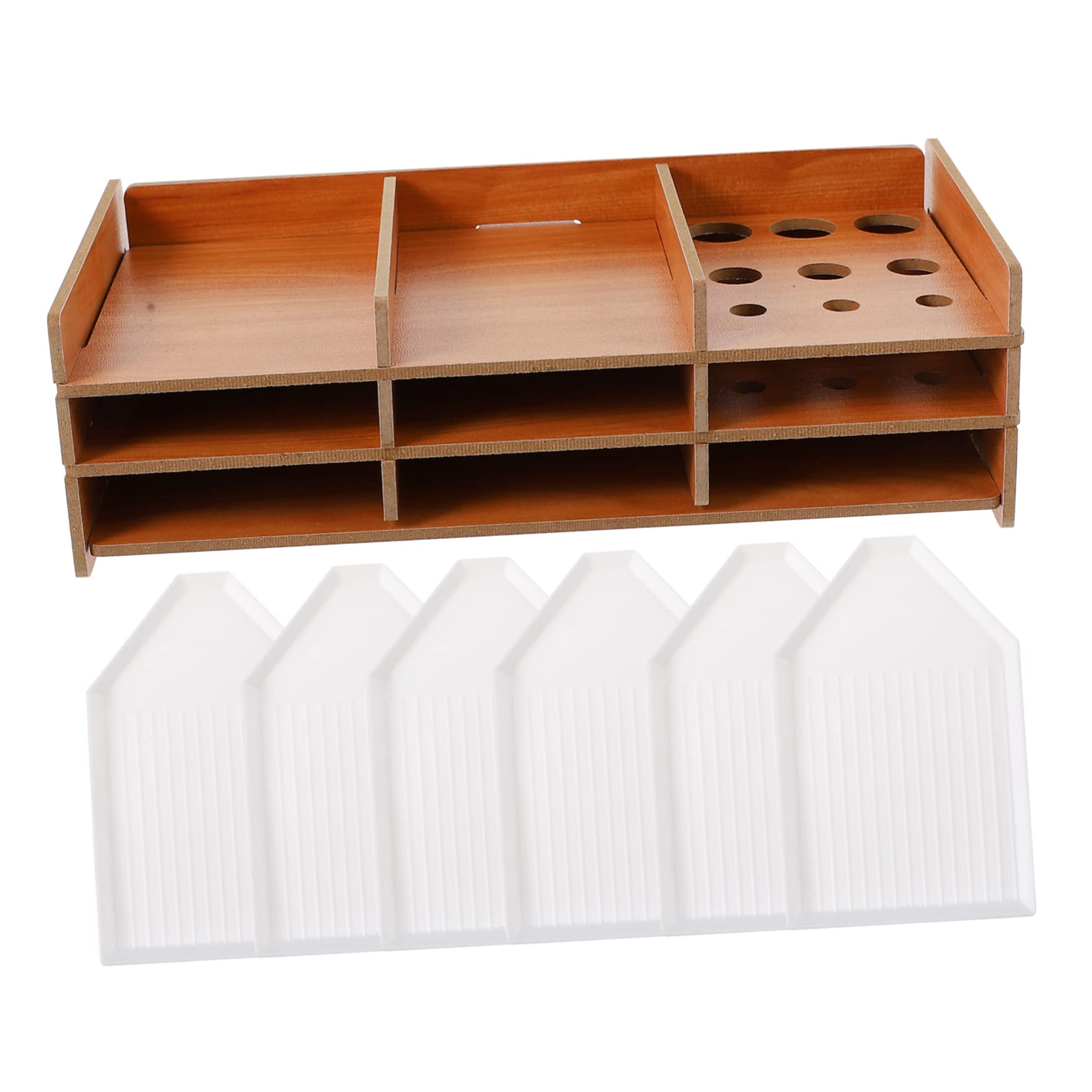 Organisateur 7pcs peinture diamant : plateau multicouches en plastique compact