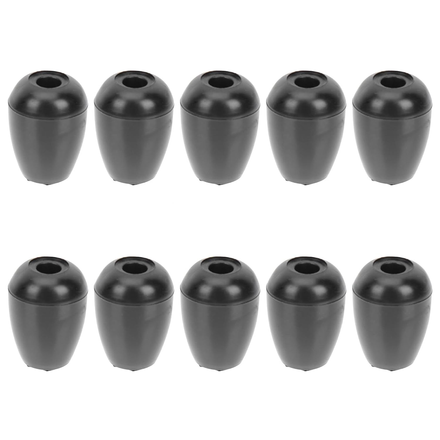 10 Pairs Black Silicone Replacement Ear Tips for Stethoscope Earbuds, Soft Compatible with Hospital and Clinic Use