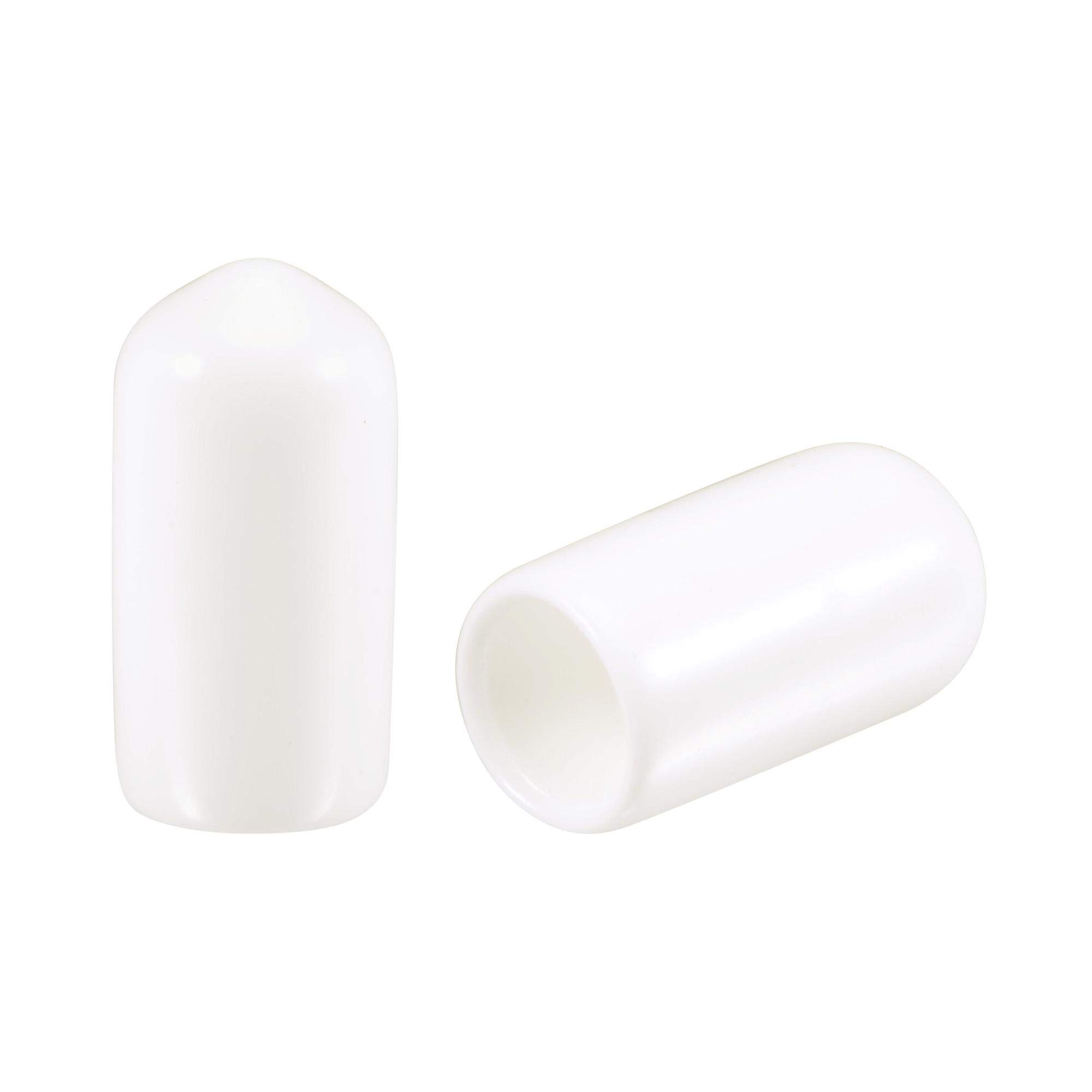 Tapas de goma de 7 mm uxcell blancas con cubierta de vinilo redonda para protección, 100 uds