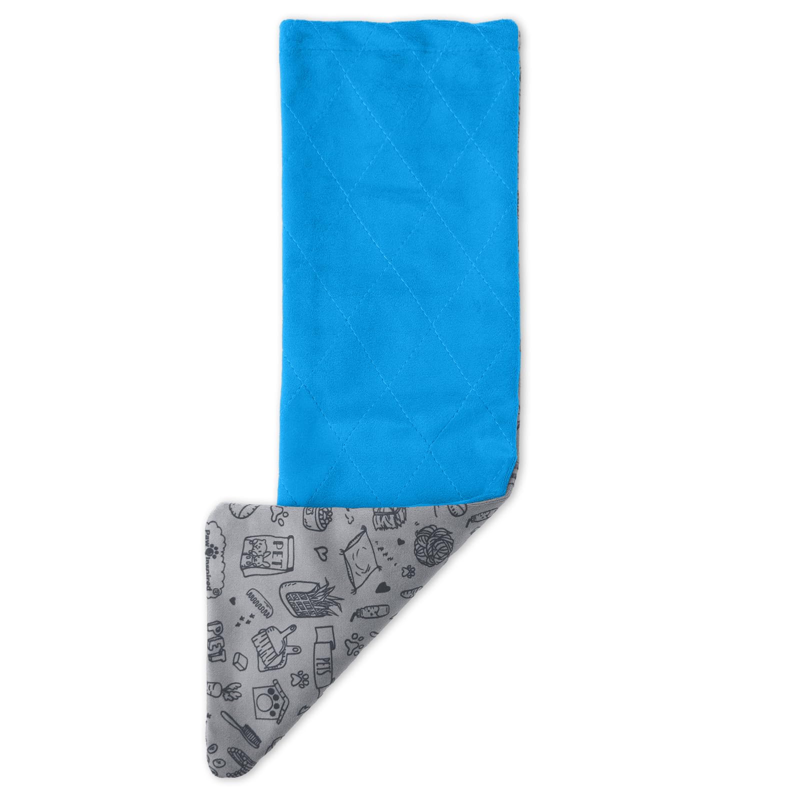 Paw Inspired Fitted Fleece Liner for Ferret Nation, Critter Nation Cage for Ferrets, Rats, Chinchillas, Hedgehogs & Other Small Animals (Blue, Ramp Cover)