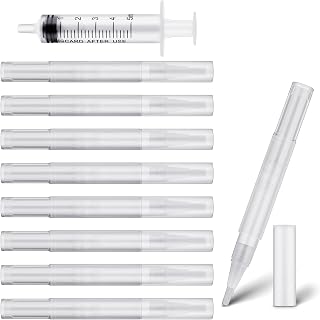 Thinp 10 Pieces Touch Up Paint Pen, Paint Touch Up Pen for Walls Fillable Paint Brush Pens Travel Makeup Brushes Touch Up Paint Brushes for Drywall Cabinets Furniture Stains Scratches Repair