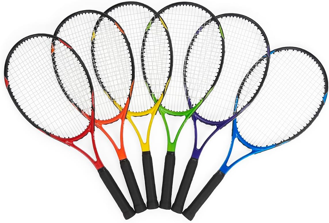 Nasco Raqueta de Tenis Oficial 25 Pulgadas Set de 6 Colores