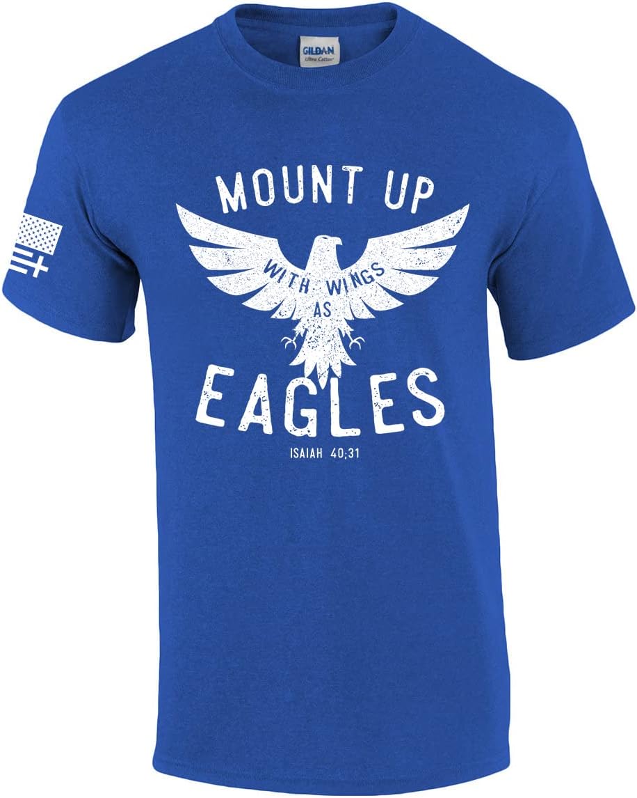 Mens Christian Mount Up Like Eagles Isaiah 4031 Short