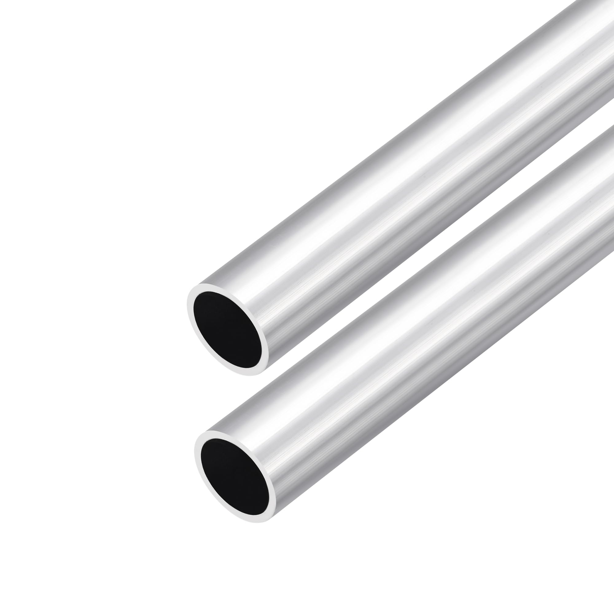 DMiotech Lot de 2 (25mm Od x 20mm Id) Tube Rond en Aluminium 6063 de 300mm de Longueur pour la Construction de Cadres de Machines et les Projets Diy
