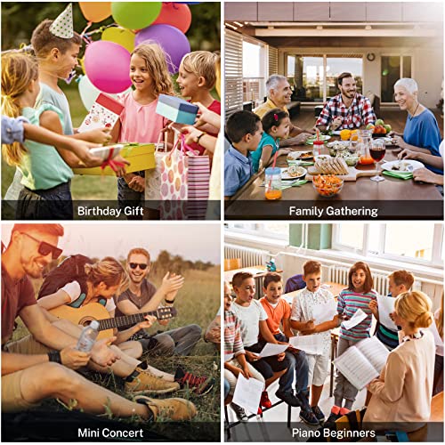 Pogolab 49 Key Roll Up Keyboard Piano, Portable Digital Electric Foldable Piano Keyboard, Rechargeable, 47 Tones, 14 Educational Demo Songs, For Beginners Adults Gift (Black & White Key) #TOP6