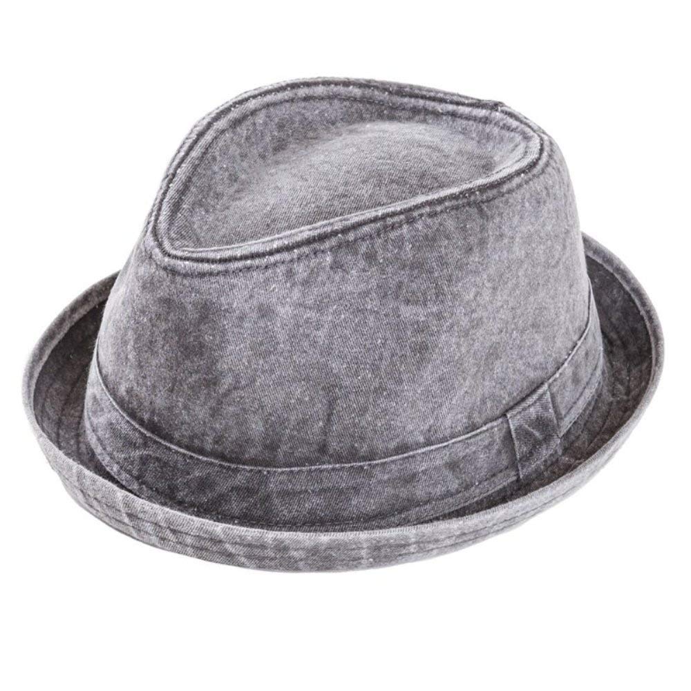 JMC Unisex Adults Washed Cotton Trilby HAT (60cm, Grey)