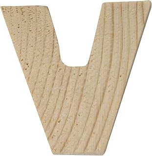 RAYHER 6215400Â 5X1Â CM Wooden LettersÂ â€“Â V
