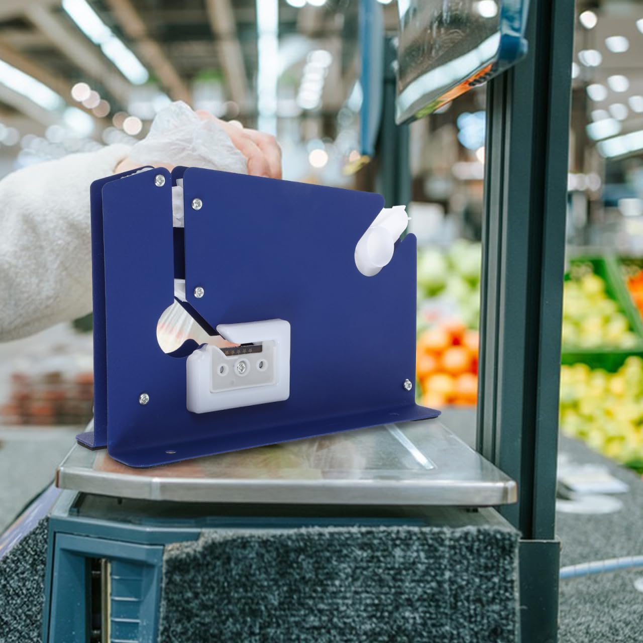 Operitacx Máquina Selladora De Bolsas Manual Con Cuchilla Incorporada Y Base Antideslizante Para Sellar Bolsas De Comida Snacks Frutas Verduras Y Pan En Hogares Y Supermercados