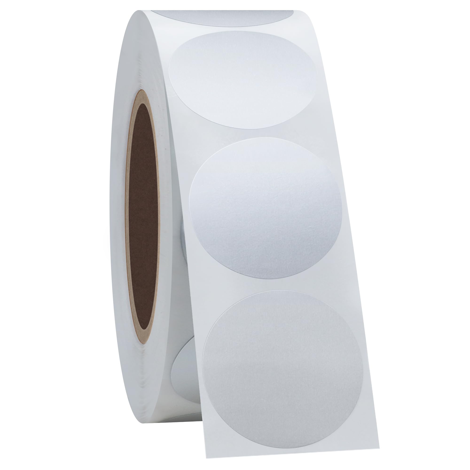Hycodest 1 inch Circle Coloured Stickers Sticky Dots Color Coding Labels 1000 Small Stickers (Silver) โ image 1
