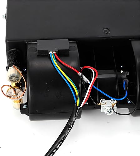 Miniatura 8 de Evaporador universal de 12 V A/C debajo del salpicadero, unidad de montaje de calentador de evaporador de aire acondicionado de 3 velocidades,