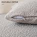 Foindtower Textured Boucle Throw Pillow Covers Accent Solid Lumbar Pillow Cases Cozy Soft Decorative Couch Cushion Case for Chair Sofa Bedroom Living Room Home Decor, 12 x 20 Inch,Neutral Grey