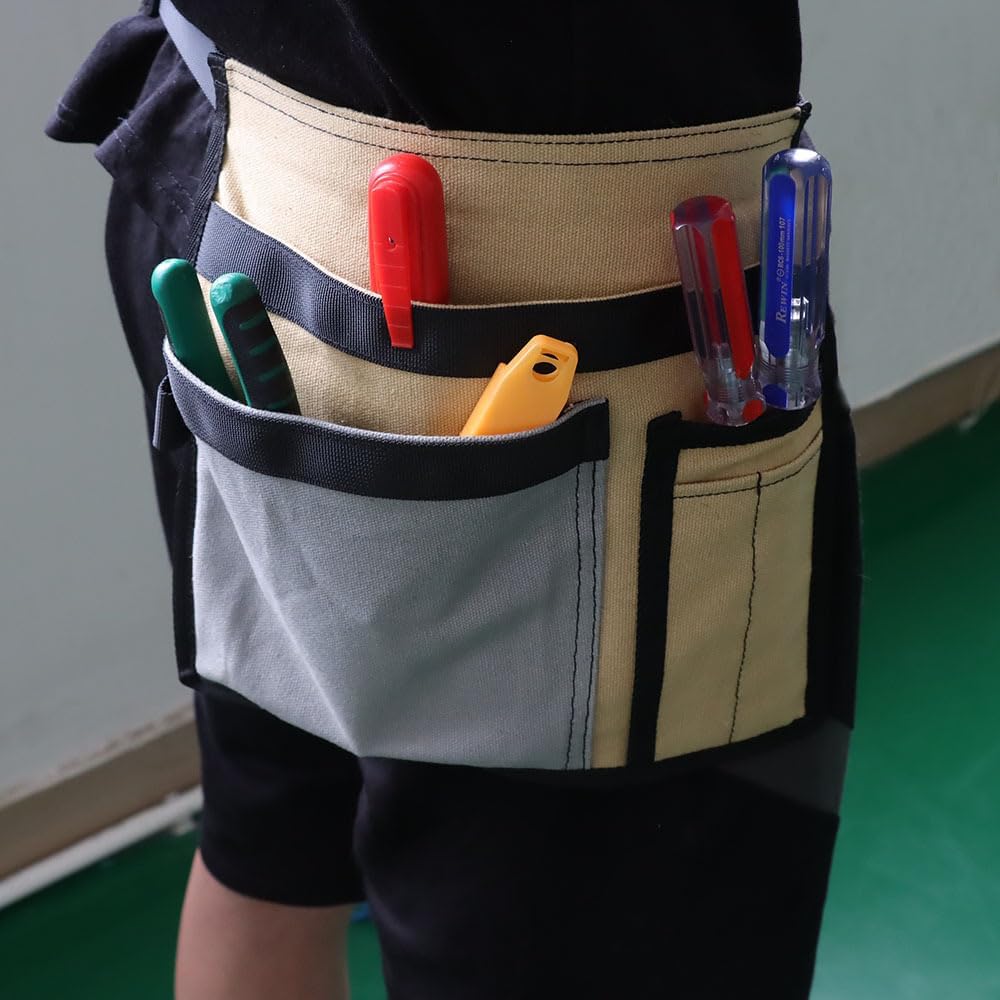 Multi-Pocket Utility Waist Pack - Heavy-Duty Tool Organizer Belt Bag for Electricians & Contractors