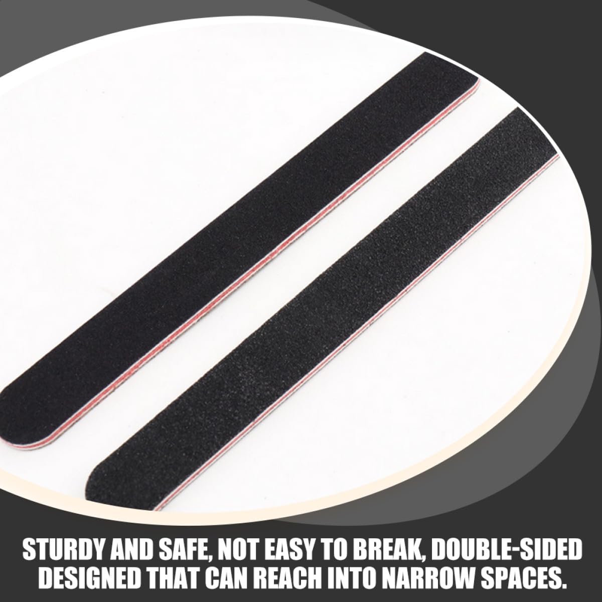 12pcs Double-Sided Sanding Sticks for Plastic Models, Multi-use Polishing and Fine Sanding Tools, Black Grit Abrasive Bars for Model Craft and Woodworking Finishing