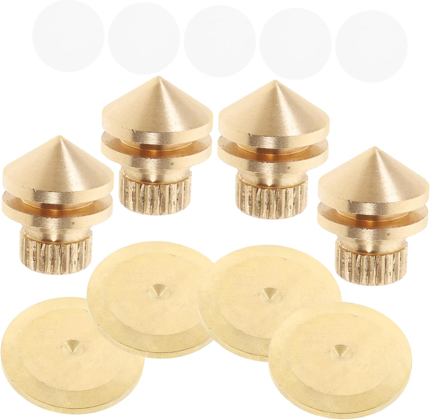 4 Pack Copper Speaker Spike Feet for Audio Vibration Reduction