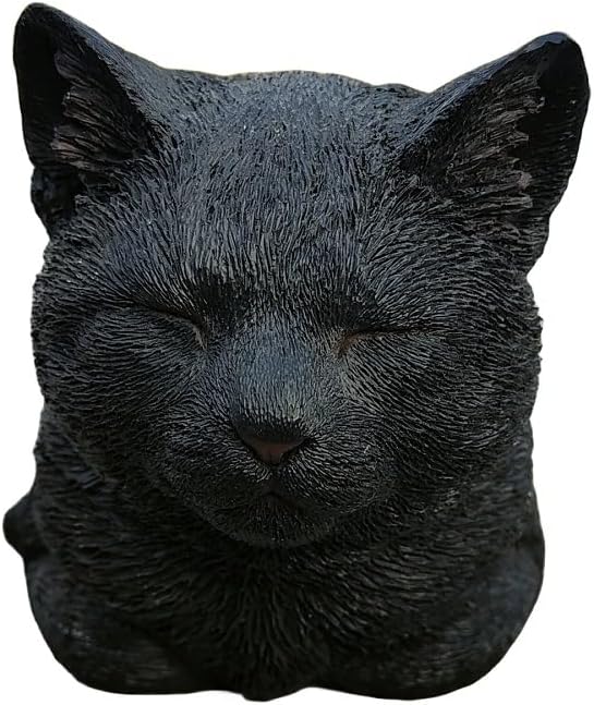 Hi-Line Gift Ltd. Serenity Snooze: Chic Black Polyresin Napping Cat Figurine
