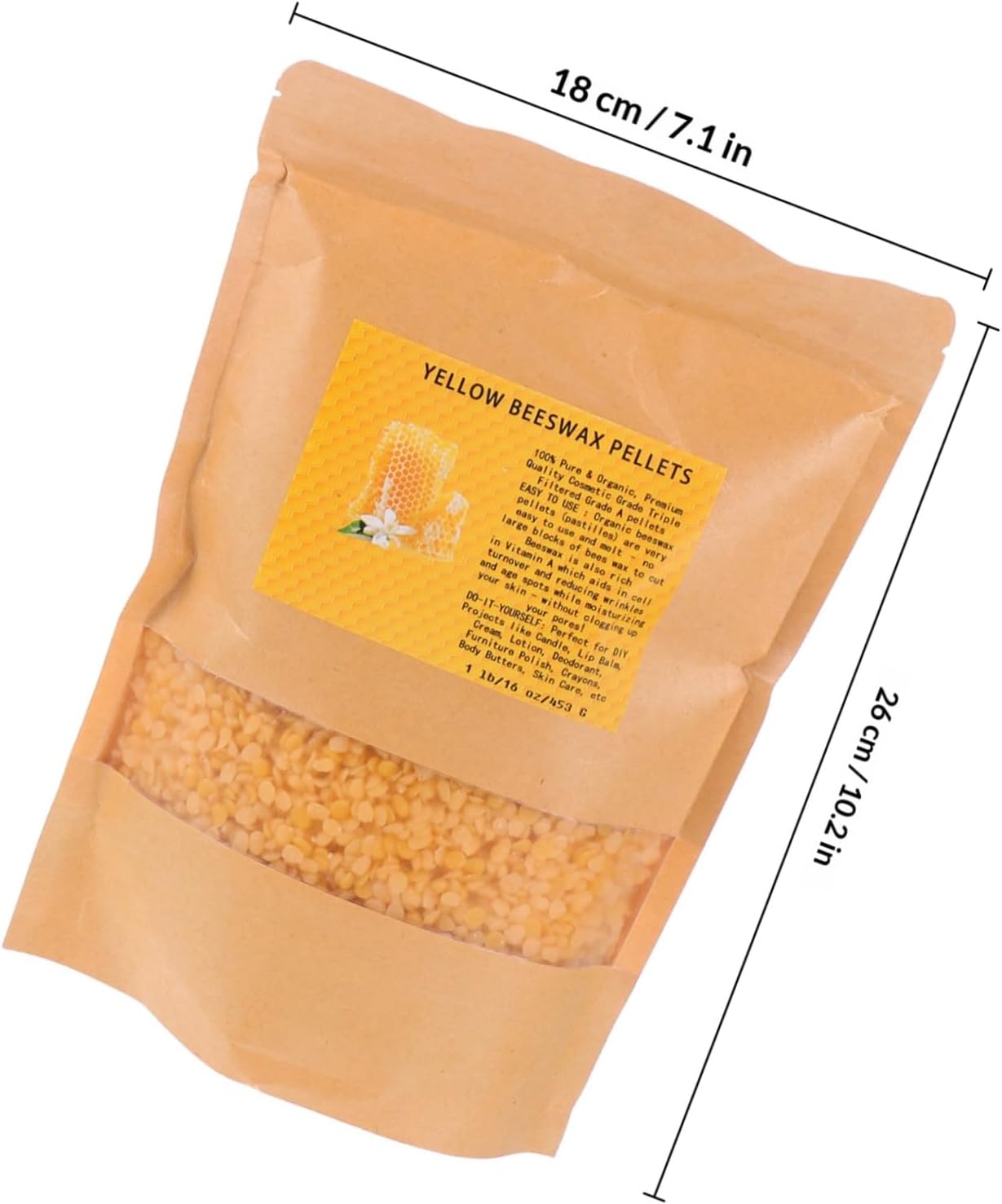 EPIGEIST Natural Beeswax Pellets for DIY Candle Making Eco-Friendly Beeswax Pastilles for Homemade Candles Skincare and Craft Projects