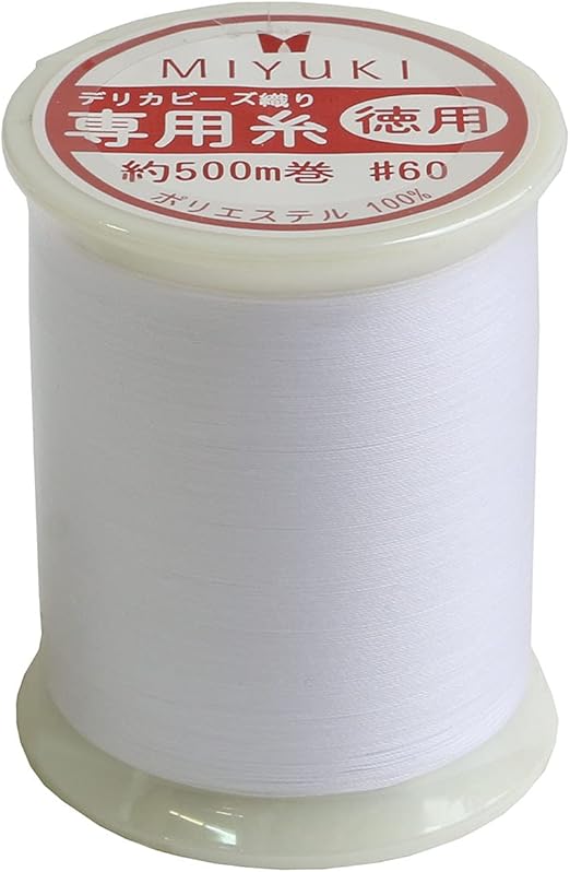 Amazon Miyuki デリカビーズ織り用糸 デリカスレッド 60 徳用500m巻 白 Th2t 1 アクセサリー用紐 糸 通販