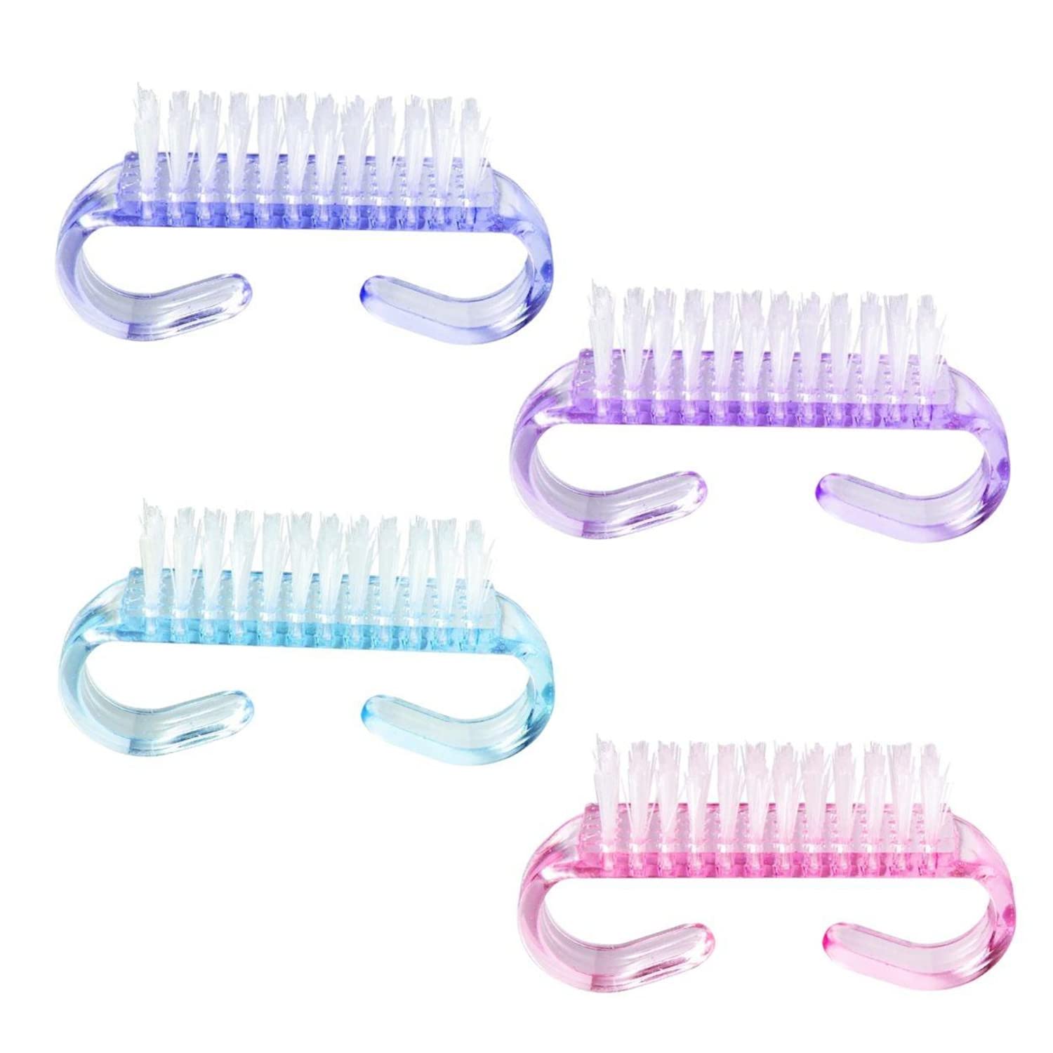 4 Pièces Brosse Ongles à Manche Brosse de Nettoyage pour Récurer Les Ongle Brosses à Ongles, Brosse de nettoyage des ongles en plastiqu
