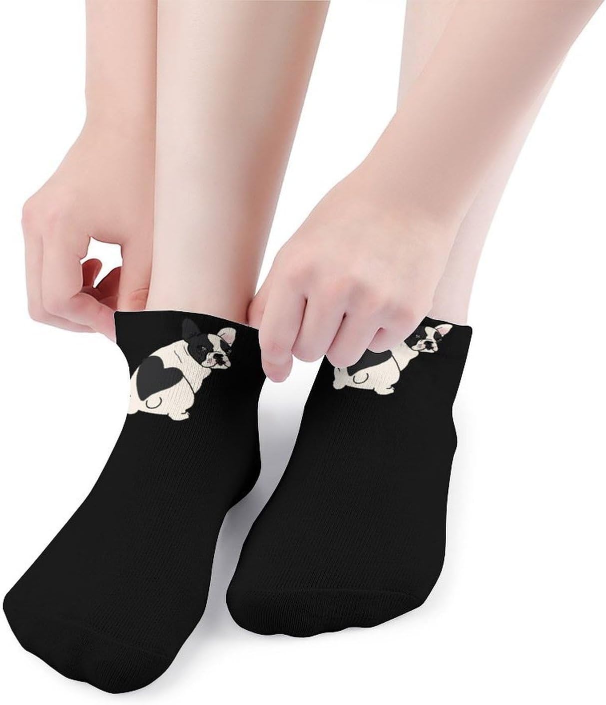 Frenchie Bulldog Ankle Socks for Men Women Low Cut Crew Sock Casual Sports Clothing