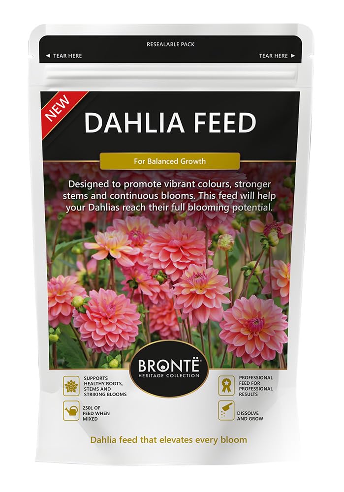 Dahlia Fertiliser Feed 250g Pouch Plant Food for Vibrant Blooms & Stronger Stems Makes 250 Litres Soluble Flower Booster for UK Gardens (April to October)
