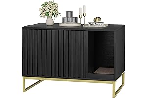 Fienveorn Litter Box Enclosure: Modern Cat Washroom, End Table and Entryway Bench