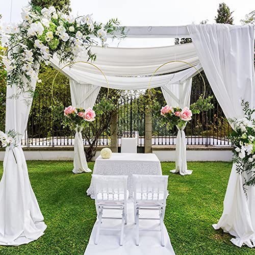 Sntieecr 6 Pack 3 Sizes (8, 10 & 12 Inch) Large Metal Floral Hoop Wreath Macrame Gold Hoop Rings For Making Home Decoration, Wedding Wreath Decor, Dream Catcher And Macrame Wall Hanging Crafts #TOP2