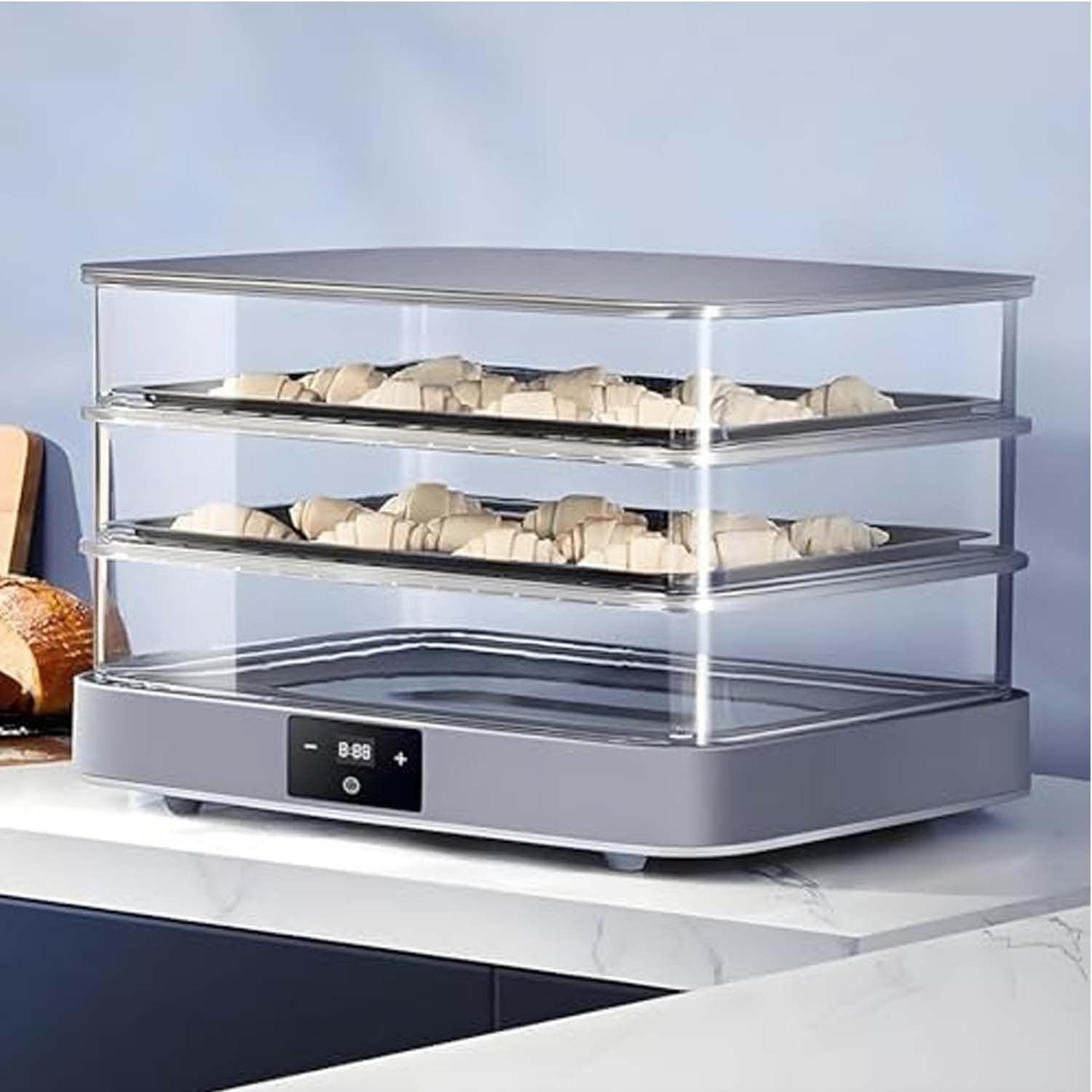 Electric Dough Proofer - 40L Household Bread Proofing Box with Adjustable Temperature and Humidity Control for Even Fermentation for Making Bread, Yogurt, Natto