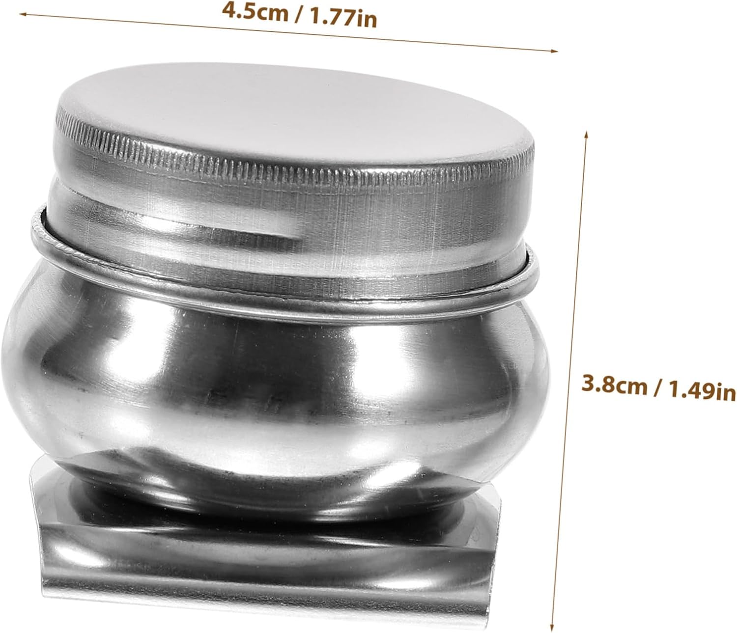 NUOBESTY 2pcs Stainless Steel Palette Cup Lid for Oil Painters Dipper Palette Cup for Watercolor Oil Painting Supplies