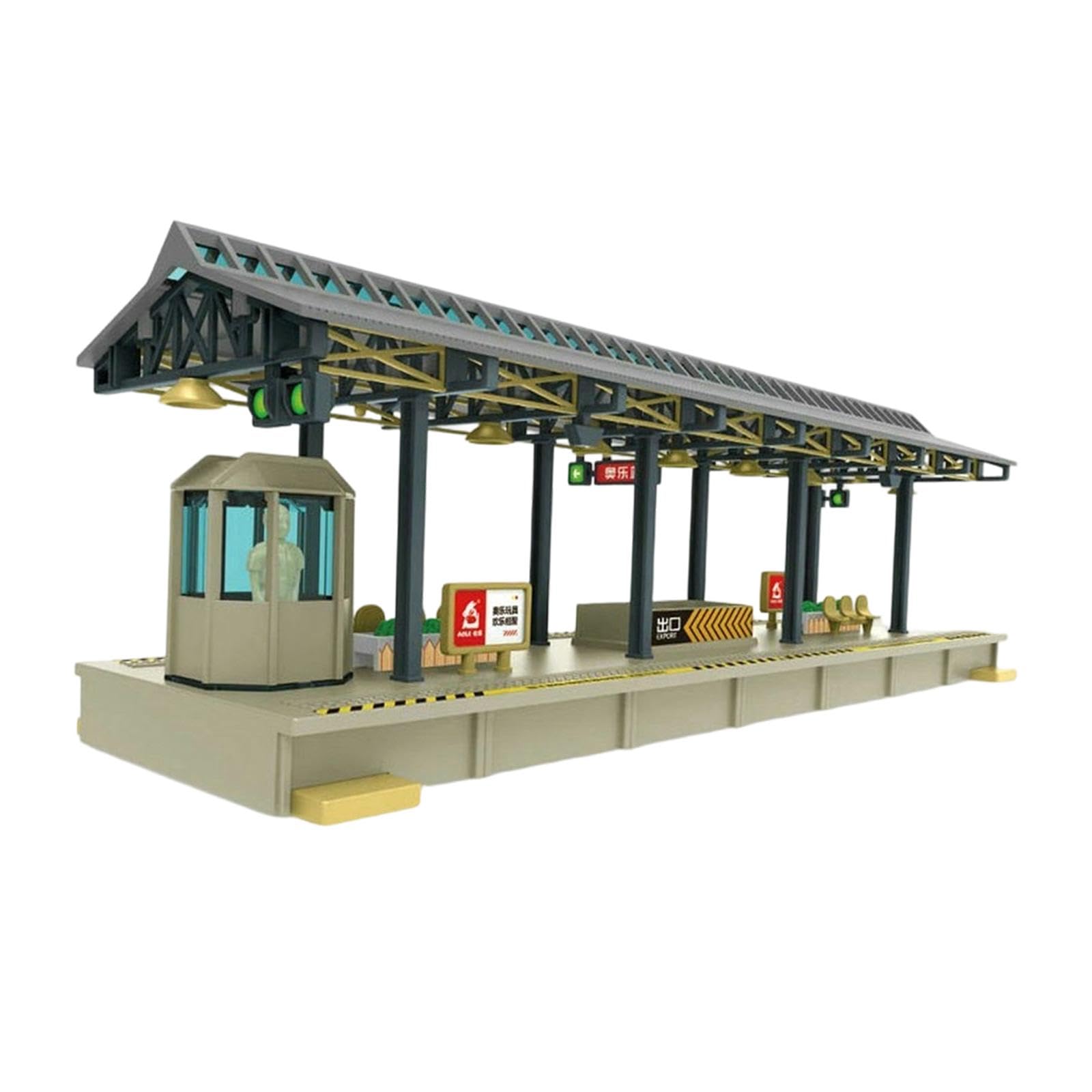 Maquette de Quai de Gare à L'échelle HO, Modèle Quai Gare Décoratif Plateforme de Train, Accessoires de Voie Ferrée, Diorama, Scène Miniature, Accessoires Maquette Gare
