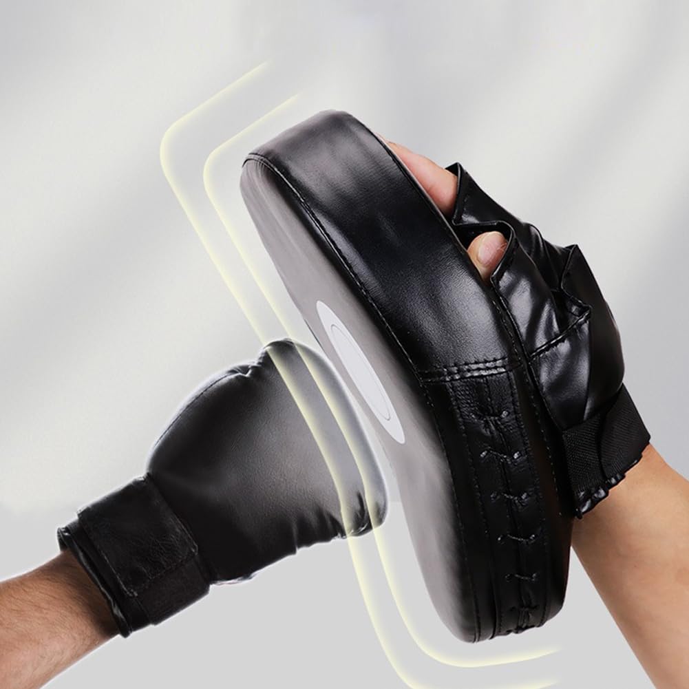 2 in 1 Handpratzen Set, Schlagpolster, Pratzen Boxen für Kickboxen, PU Boxpratzen Kampfsport Zubehör für Kickboxen Thaiboxen Karate Muay Thai, Box Training
