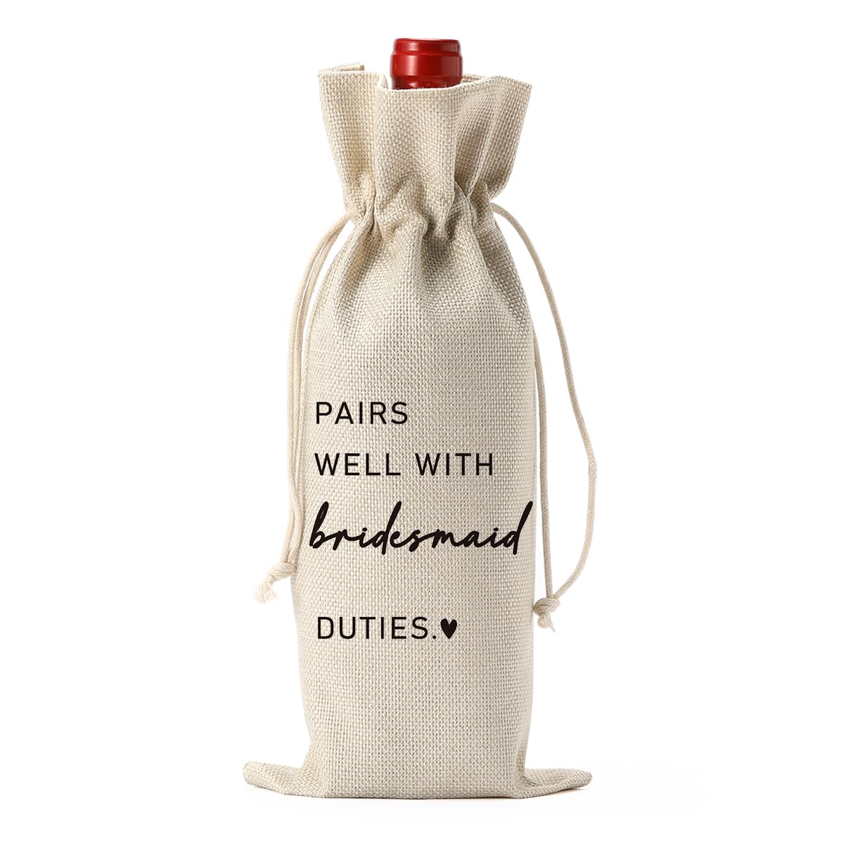 Bridesmaid Bridal Party Shower Gifts for Bridesmaids Wine Bag