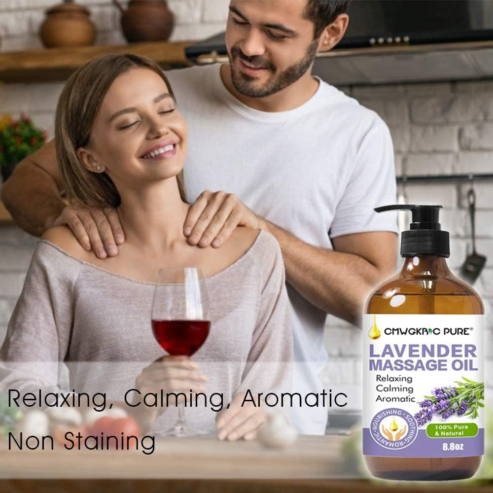 2 Pack Massage Oil for Massage Therapy - Sore Muscle Arnica Ginger Massage Oil -Warming Tired Sore Muscles &Lavender Relaxing Massage Oil -Romantic, Aromatic, Soothing Massage Oil with Massage Ball : Health & Household