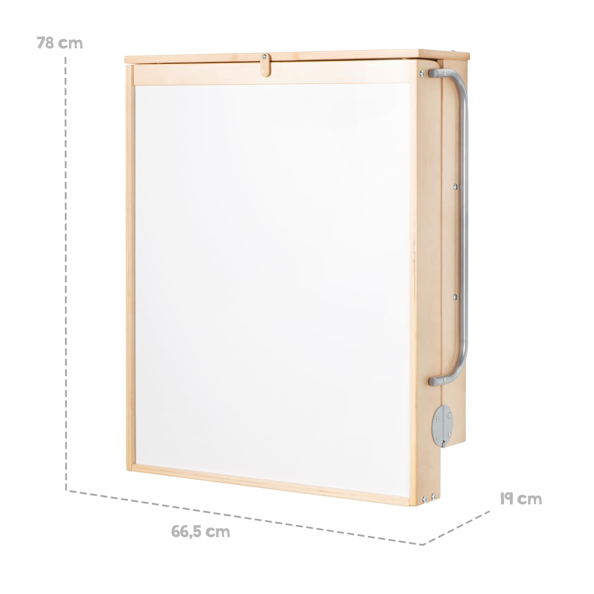 roba Wandwickelregal Wickelauflage Style grau klappbar Wickeltisch Wandmontage 2 Ablagefächer Holz natur