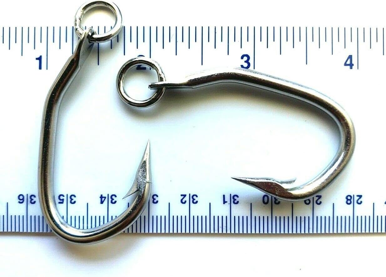 20 Gerry's Tackle 9831 SS Ringed Tuna Big Game Fish Hooks Size 9/0