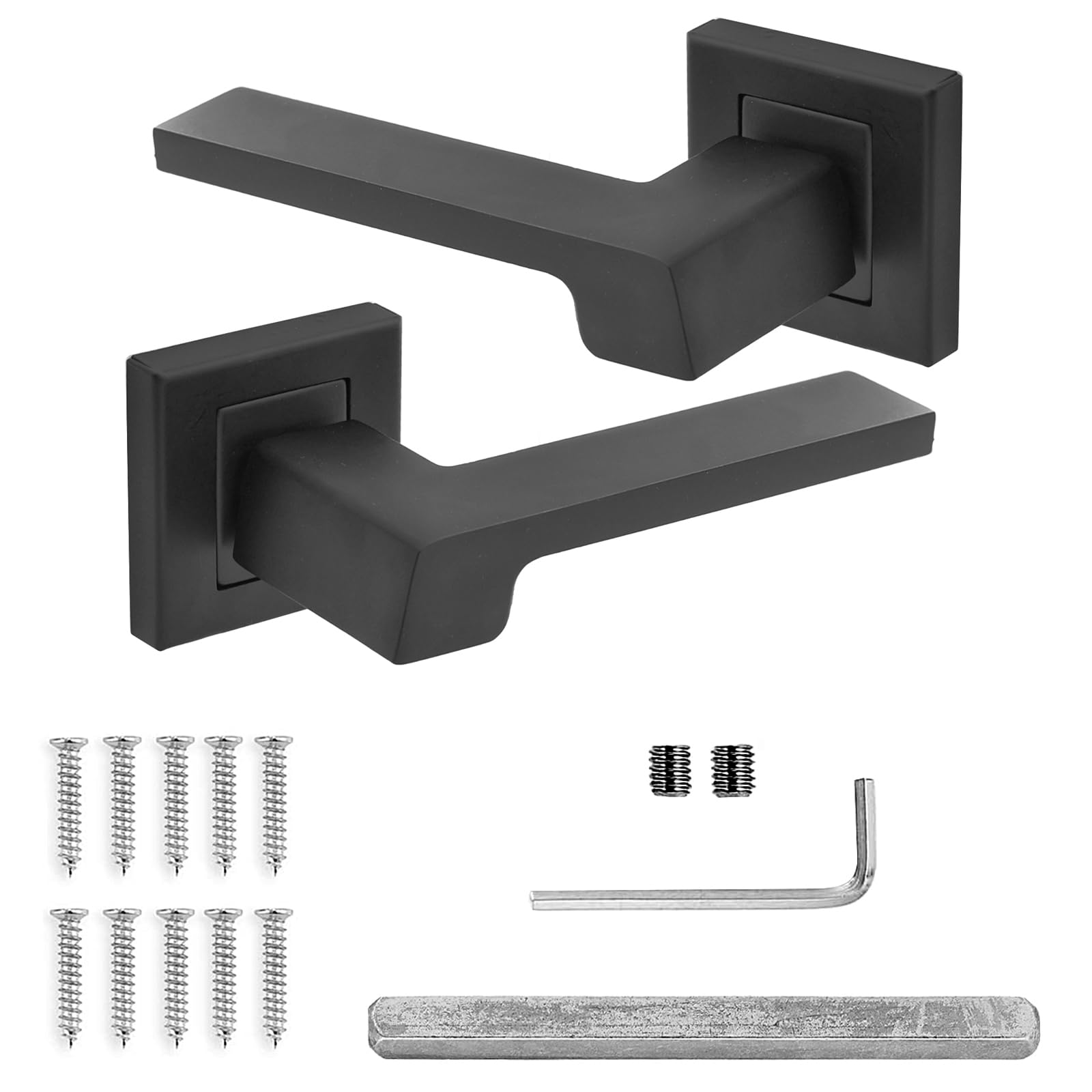 Decoranddecor Spectra Matt Black Aluminium Lever Handles – Internal Door Set ...