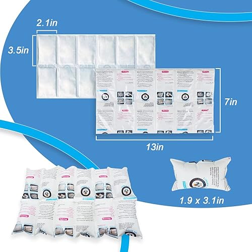 Miniatura 3 de Hojas de hielo en paquete de refrigerante en gel a prueba de fugas para enfriadores y envíos en frío, las mantas frías para enfriador mantienen los