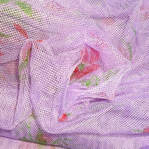 Image of Multicolor Soft Cotton Mosquito net Double Bed King Size | Pure Cotton Mosquito net (Purple, 6X7)