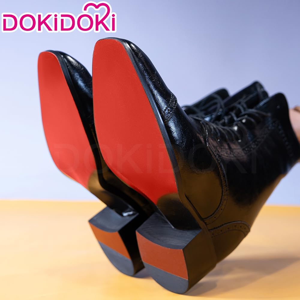 KIRA KIRA Women Cosplay Shoes Props 15cm/5.9in Brown Heightening Leather Shoes Invisible High Heel 15CM Boots