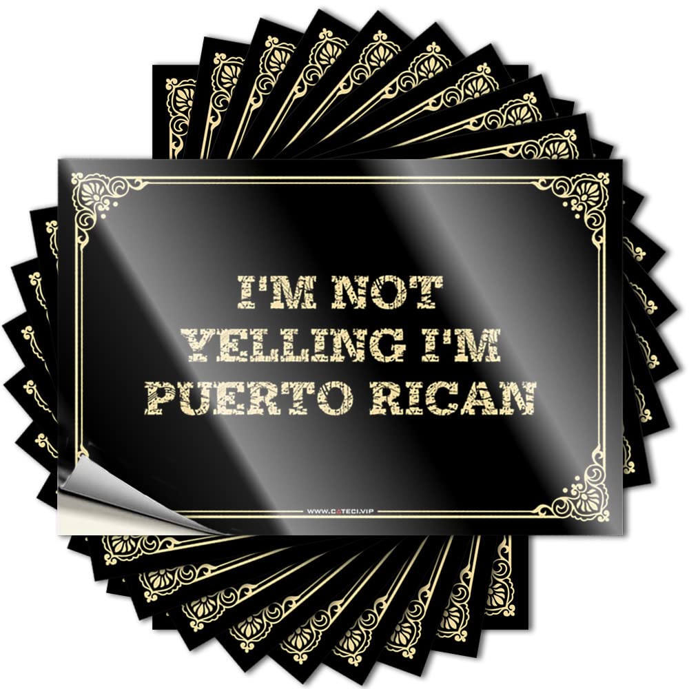 Tattoo Smiley Face Hot Waterproof - I'm Not Yelling I'm Puerto Rican Tumbler Self Adhesive Decal for Billiards Use(6X9CM)
