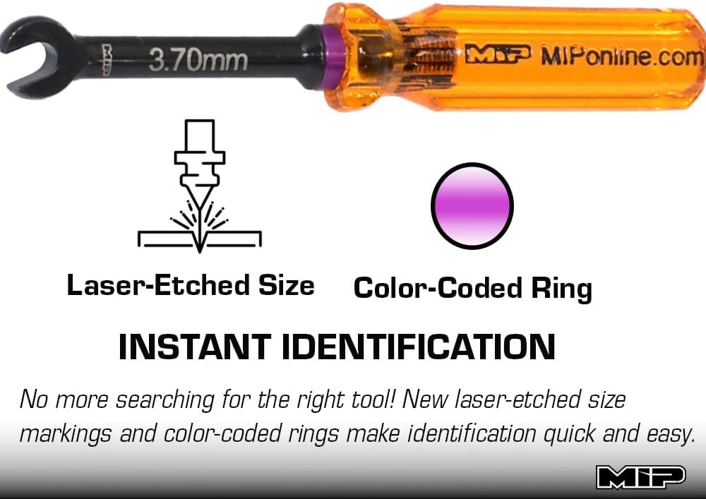 MIP 3.70mm Turnbuckle Wrench Gen 2 – Precision Tool for Lunsford, JConcepts, Protek Turnbuckles, RC Car, Truck, Crawler, Boat, Drone Repair, Upgrade Parts for RC Model Maintenance
