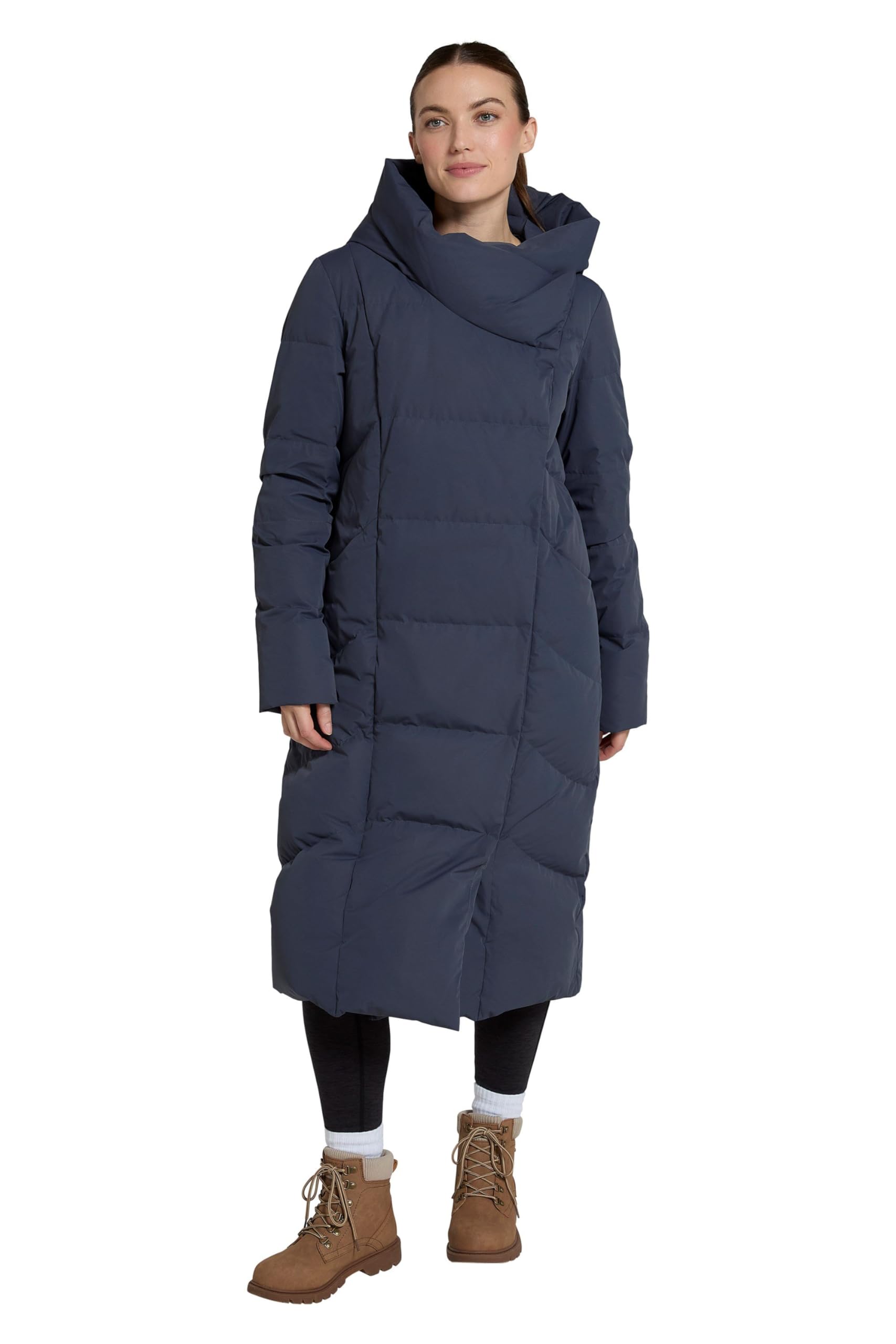 Mountain Warehouse Cosy Wrap Womens Long Down Jacket Blue Women's Size 18