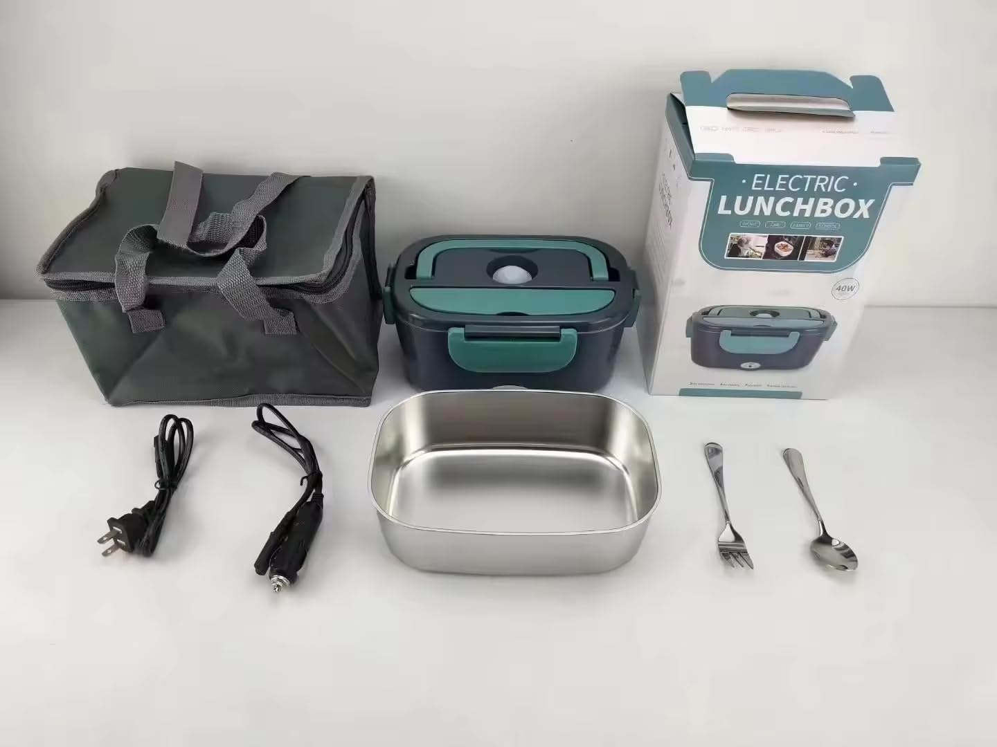 Scaldavivande elettrico portatile 40W 1,5L lunch box riscaldante per pranzo