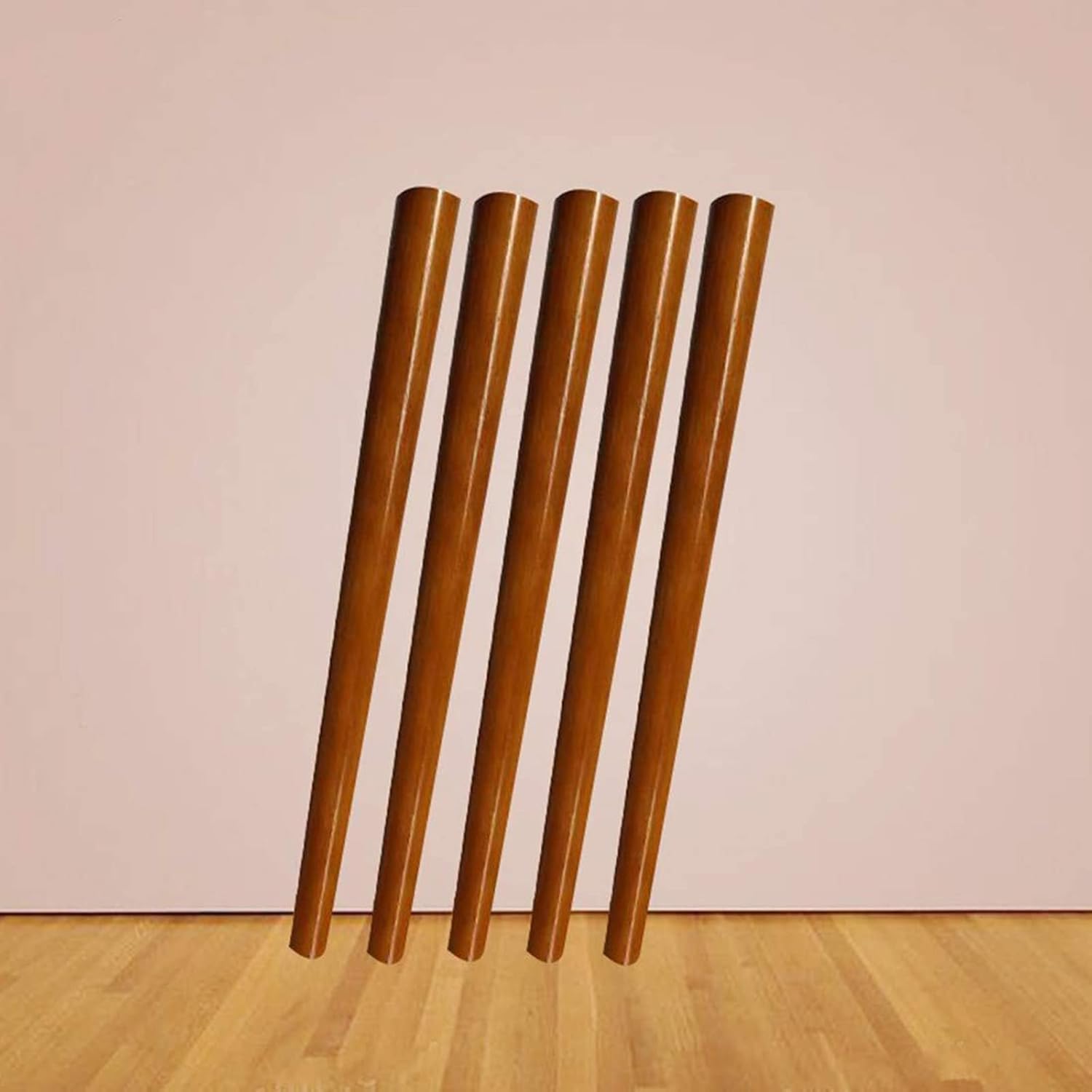 4 Pezzi Gambe per Mobili in Legno Massello, Piedini per Armadi in Rovere, Gambe per Scrivania, Piedini per Tavolo da Pranzo di Ricambio, Gamba per Sedia, Piedini in Piedi, PE, Brown, 50cm/19.7in