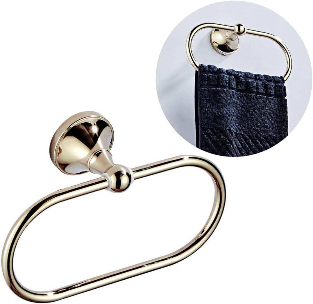 Kichvoe Towel Ring for Bathroom Wall Towel Holder Modern Design Durable Material Easy to Install Bathroom Decor