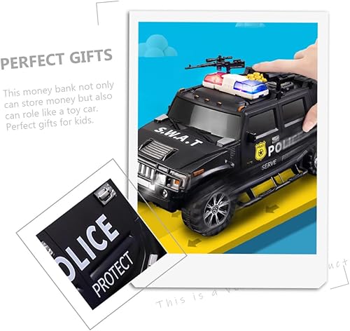Miniatura 7 de SAFIGLE Hucha de plástico para niños, 1 unidad, juguete para niños, juguete SUV, alcancía para efectivo, hucha para coche, caja fuerte, caja fuerte