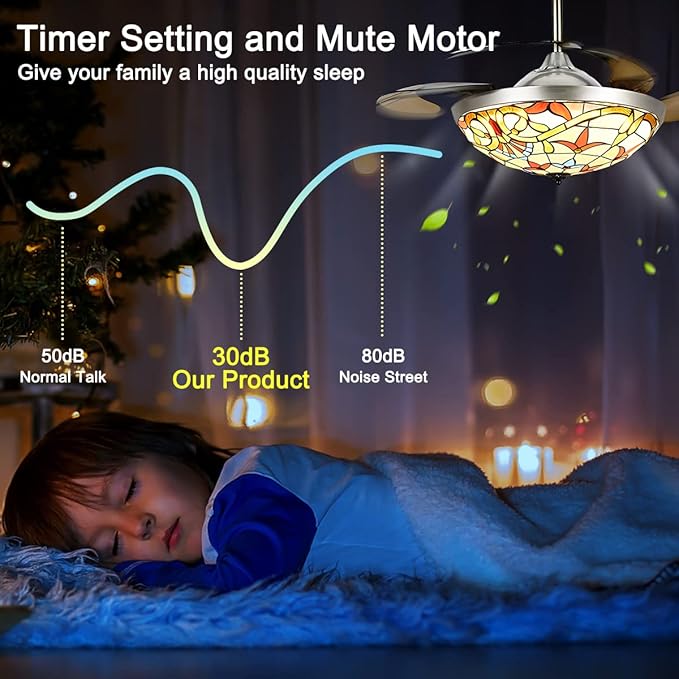 Ventilador de Techo 42" con Luz LED y Control Remoto 3 Veloc miniatura 6