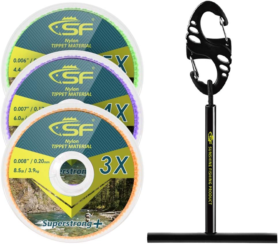 SF Clear Nylon Tippet Line with Holder Fly Fishing Tippets Leaders Trout 0X 1X 2X 3X 4X 5X 6X 7X